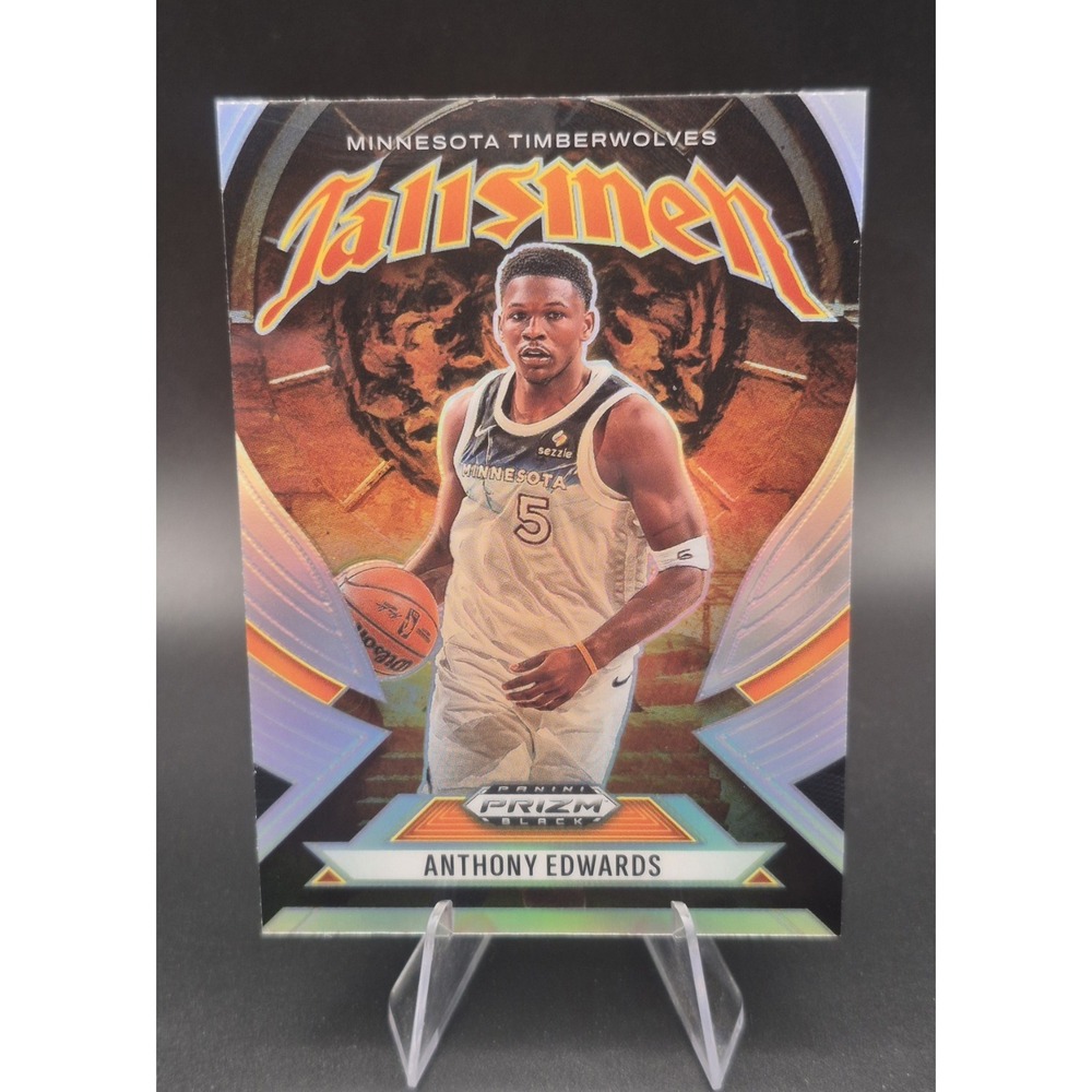 2024 Panini Prizm Black Anthony Edwards #11 Talismen Silver Prizm Timberwolves
